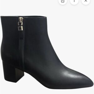 Kate Spade (5) Amelie Black Leather Side Zip Bootie